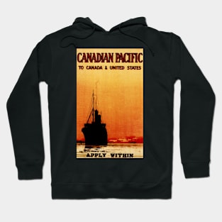 To Canada And United States Cruises Apply Within Vintage Ship Advertisement Hoodie